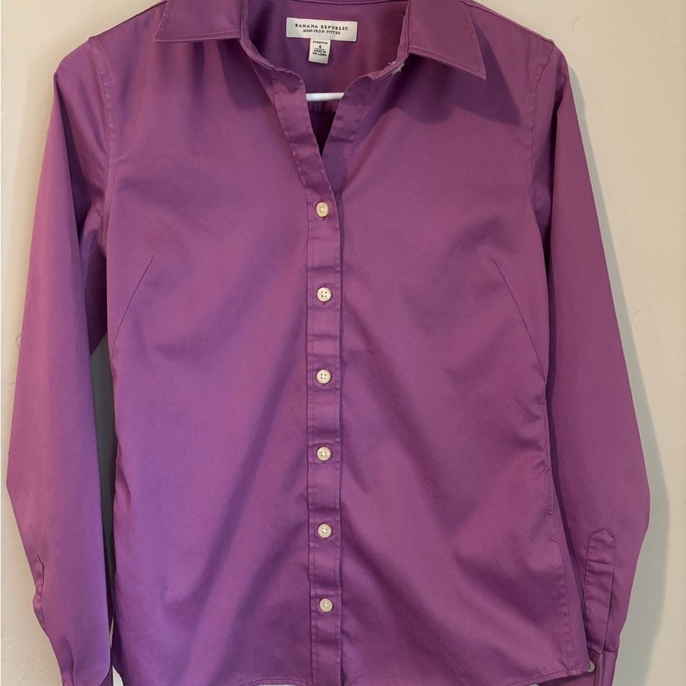 Banana Republic Lavender Non-Iron Shirt